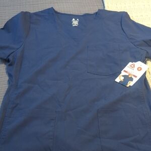 Reebok Navy Blue Women's Scrub Top